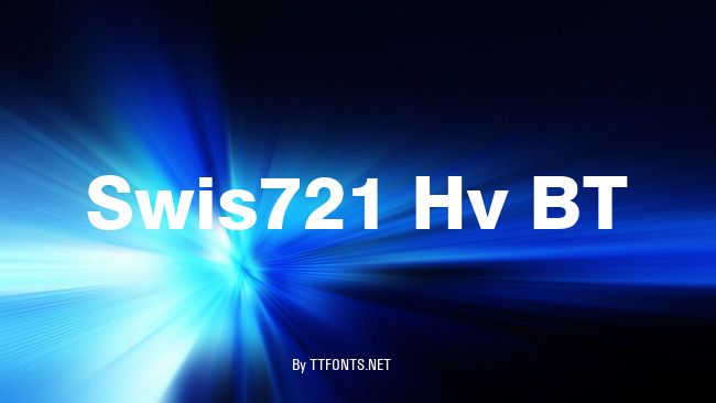 Swis721 Hv BT example